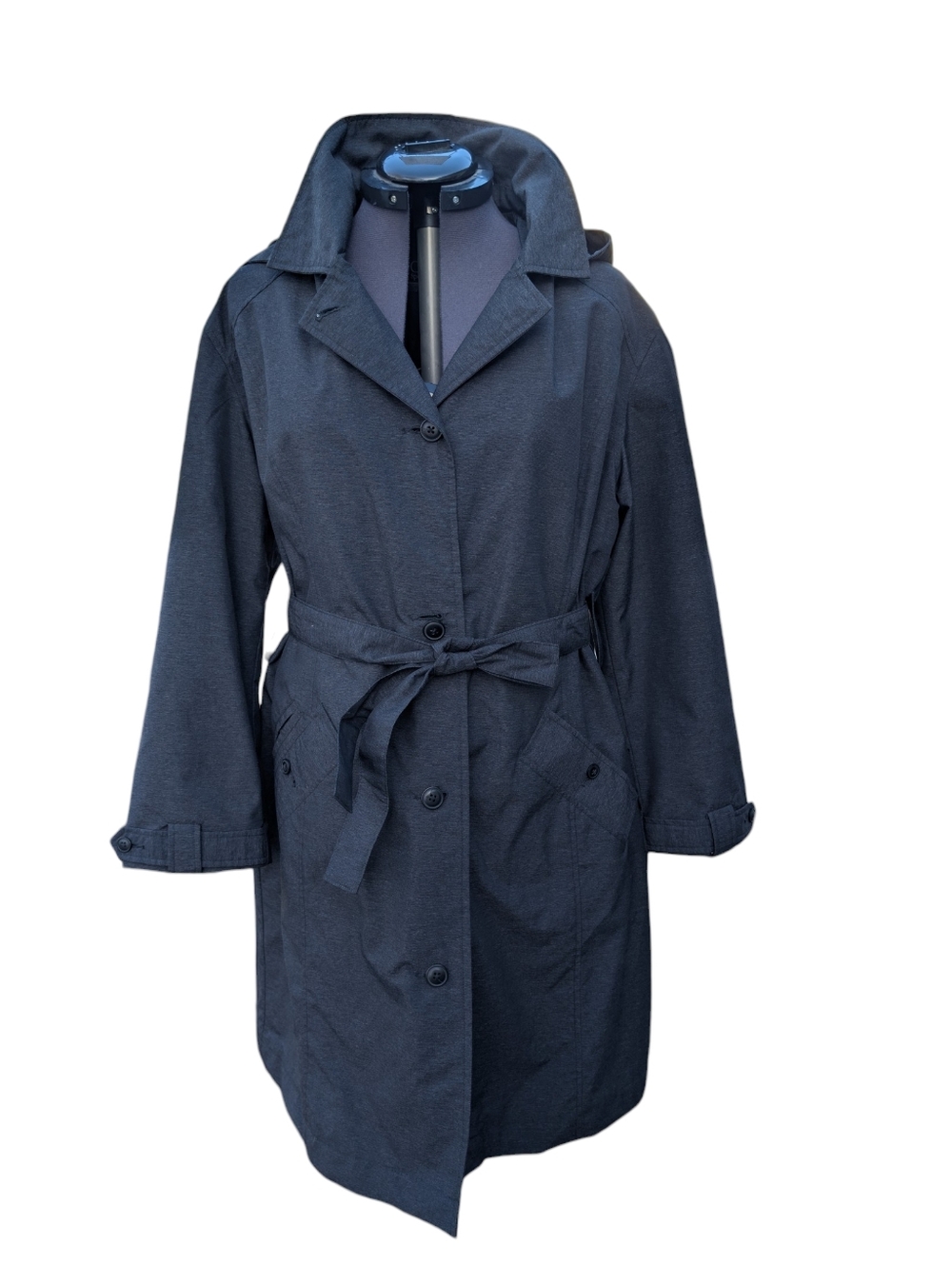 Columbia Gray Hooded Trench Coat - Women